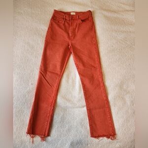 MOTHER The Swooner Rascal Ankle Fray Jeans Size 26